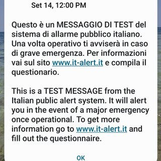 IT-Alert, anche in Valsesia risuonano i cellulari per il test del nuovo sistema di allarme pubblico.