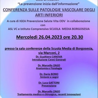 Igea-Prevenzione-Salute-Vita organizza “La prevenzione inizia dalla conoscenza&quot;