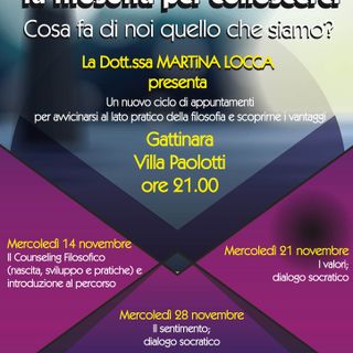 Ciclo di incontri Filosofare: La filosofia per conoscerci e attivazione di uno sportello di counseling filosofico