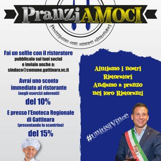 Gattinara: al via l'iniziativa &quot;PRANZIAMOCI&quot; per sostenere la ristorazione dopo il Dpcm