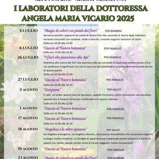 Al Giardino Botanico dell'Alpe Fum Bitz tornano i laboratori della Dottoressa Angela Maria Vicario