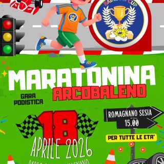 Romagnano Sesia, il 18 aprile torna la Maratonina Arcobaleno dedicata a bambini e ragazzi