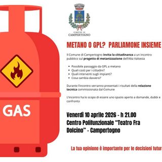 Campertogno, incontro pubblico sul progetto di metanizzazione dell’Alta Valsesia: appuntamento il 10 aprile