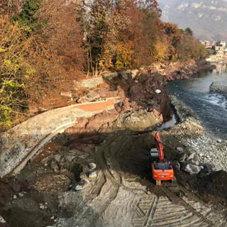 Lavori in corso al Parco Magni di Borgosesia: messa in sicurezza dopo l'alluvione