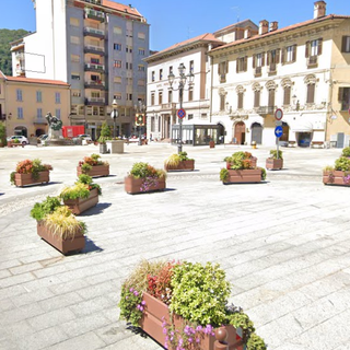 Piazza Mazzini a Borgosesia