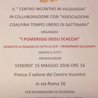 Valduggia, al Centro Incontro arrivano “I pomeriggi degli scacchi”