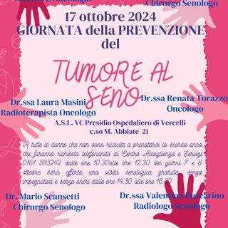 Il 17 e il 19 ottobre due giornate dedicate alla prevenzione al femminile