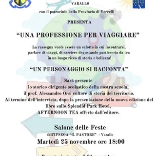 Varallo, all’IPSEOA “Pastore” un pomeriggio dedicato ai viaggi e alla storia con il prof. Alessandro Orsi