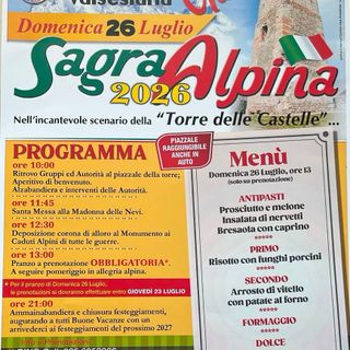 Gattinara, torna la Sagra Alpina alla Torre delle Castelle