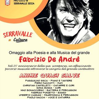 Una serata dedicata a De Andrè a Serravalle Sesia