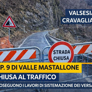 Cravagliana, prorogata la chiusura della Sp 9 in Valle Mastallone per i lavori di sistemazione versanti