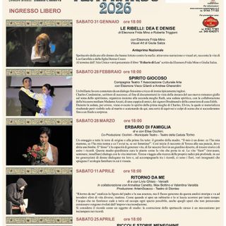 Campertogno, al Centro Polifunzionale “Fra’ Dolcino” torna la rassegna Teatrando: cinque appuntamenti a ingresso libero nel 2026