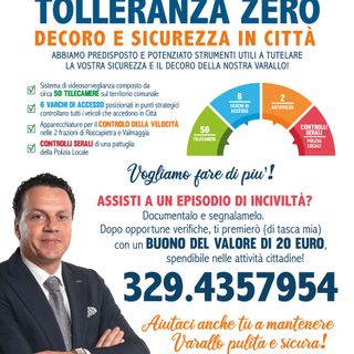 Varallo: &quot;Tolleranza zero, decoro e sicurezza in città&quot;