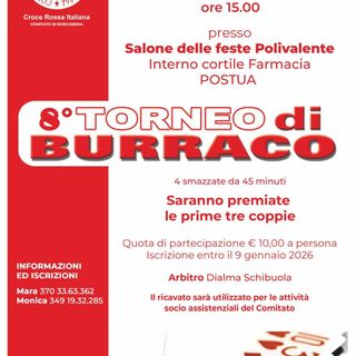 Postua, torneo di Burraco con la Croce Rossa: domenica 11 gennaio sfida a coppie per sostenere le attività sociali
