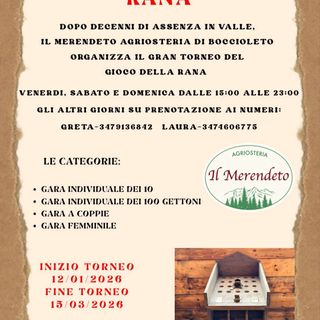 A Boccioleto torna il “Gioco della rana”: al Merendeto parte il gran torneo