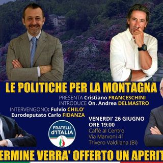 Fratelli d'Italia, incontro pubblico a Valdilana. Franceschini: “Si parlerà di politiche per montagna”