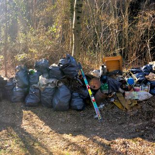 Varallo: tra i rifiuti nei boschi anche un paio di sci