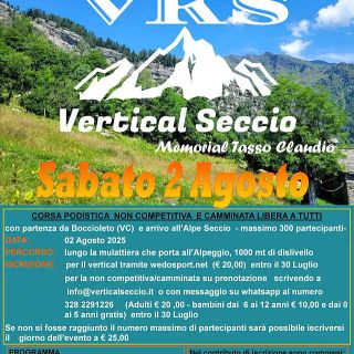 Running: Vertical Seccio 2025, energia e natura in alta quota