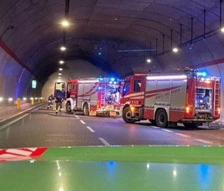 Incendio in galleria sull'A26: traffico bloccato tra Borgomanero e Romagnano Sesia - foto repertorio