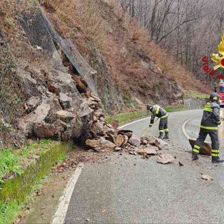 Caduta massi a Civasco, Vigili del Fuoco in azione