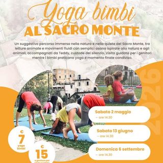 Varallo, al Sacro Monte arrivano gli appuntamenti di yoga per bambini tra natura, gioco e visita guidata