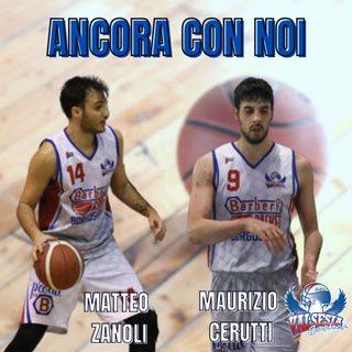 Barberi Valsesia Basket: riconfermati Cerutti e Zanoli