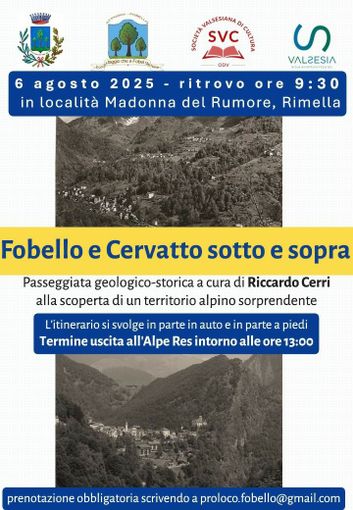 “Fobello e Cervatto sotto e sopra” una passeggiata alla scoperta del territorio