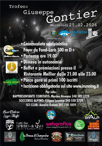 Trofeo Giuseppe Gontier, cronoscalata notturna di scialpinismo a Champorcher