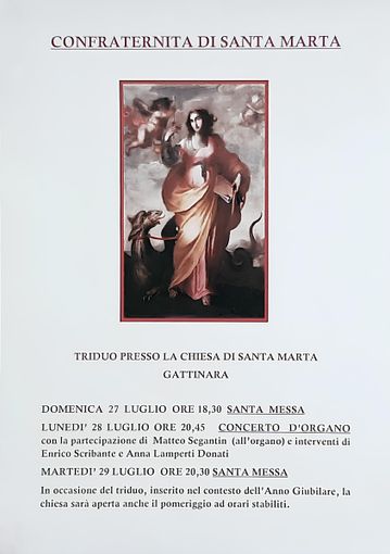 Gattinara: il "Triduo" in onore di Santa Marta