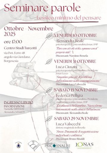 Borgosesia, al Centro Studi Turcotti il secondo incontro di “Seminare parole”