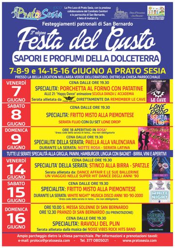 Prato Sesia: Arriva la Festa del Gusto Prato Sesia: Arriva la Festa del Gusto