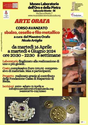 Al Museo dell’Oro e della Pietra di Salussola ritornano i laboratori dell’ ORO e della PIETRA