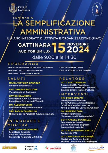 Semplificazione Amministrativa: appuntamento a Gattinara. Semplificazione Amministrativa: appuntamento a Gattinara.