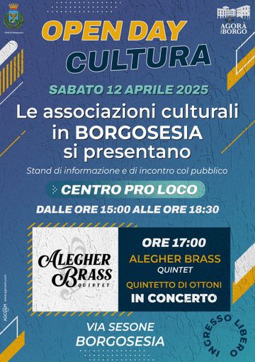 Borgosesia: Open day cultura, 25 associazioni si presentano