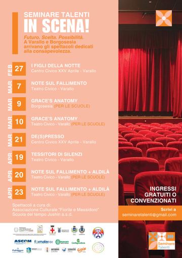 “Seminare Talenti in scena”: a Varallo e Borgosesia il teatro parla ai giovani “Seminare Talenti in scena”: a Varallo e Borgosesia il teatro parla ai giovani