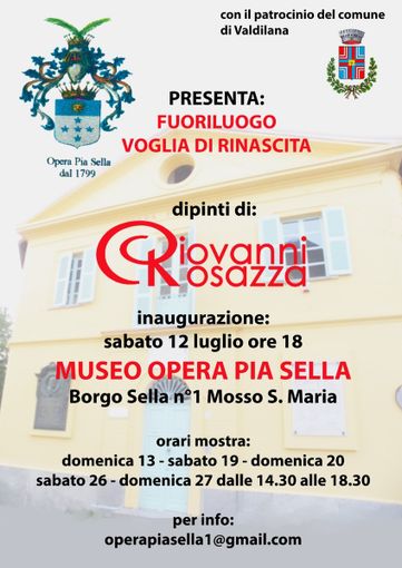 Valdilana, a Mosso si presenta la mostra “Fuoriluogo. Voglia di rinascita” Valdilana, a Mosso si presenta la mostra “Fuoriluogo. Voglia di rinascita”
