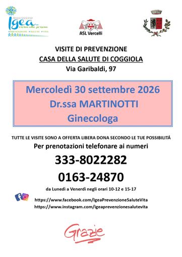 A Coggiola una giornata di prevenzione dedicata alla salute femminile