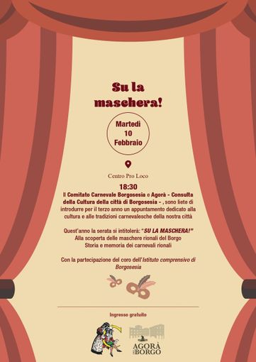 Borgosesia, una serata per riscoprire le maschere rionali con “Su la maschera!” Borgosesia, una serata per riscoprire le maschere rionali con “Su la maschera!”