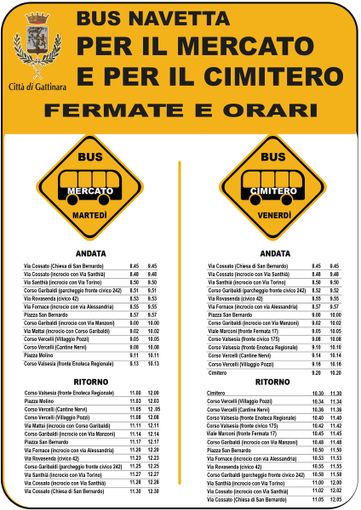 Gattinara, un servizio che avvicina la città: al via il bus navetta gratuito per mercato e Cimitero