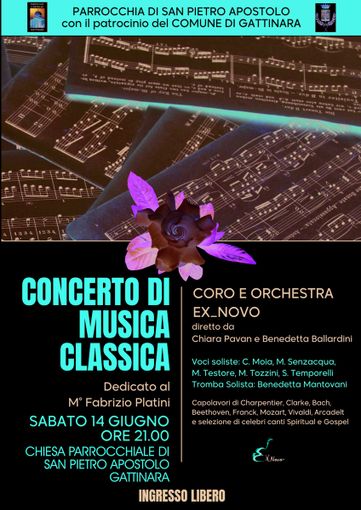 A Gattinara un concerto per ricordare la figura del Maestro Fabrizio Platini