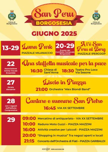 Borgosesia: tutti in piazza per la festa di San Peru