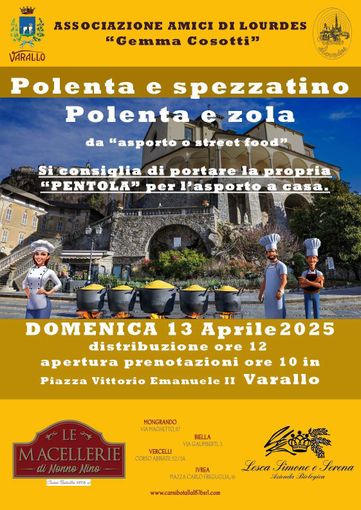 Varallo: domenica 13 aprile, "Polenta benefica" in piazza Varallo: domenica 13 aprile, "Polenta benefica" in piazza