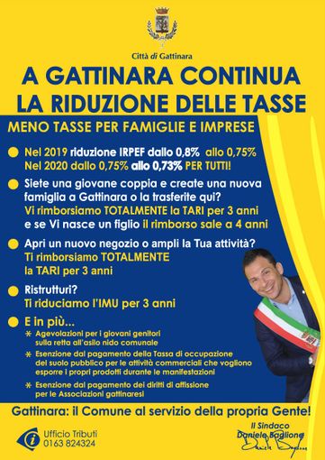 A Gattinara continua la riduzione delle tasse A Gattinara continua la riduzione delle tasse
