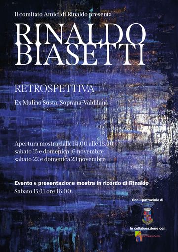 Soprana: Mostra di Rinaldo Biasetti all'ex Mulino Susta Soprana: Mostra di Rinaldo Biasetti all'ex Mulino Susta