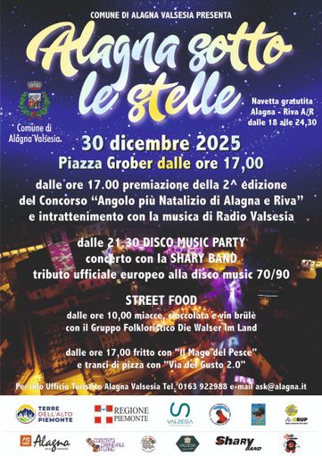 “Alagna sotto le stelle”, musica, street food e festa in piazza per salutare l’anno