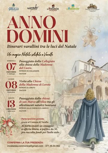 Varallo, “Anno Domini”: tre itinerari tra storia, fede e luci di Natale