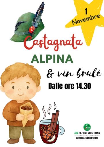 Campertogno, gli Alpini invitano alla Castagnata Alpina del 1° novembre Campertogno, gli Alpini invitano alla Castagnata Alpina del 1° novembre