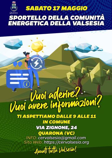 Quarona: nuovo appuntamento con lo sportello CER Valsesia Quarona: nuovo appuntamento con lo sportello CER Valsesia