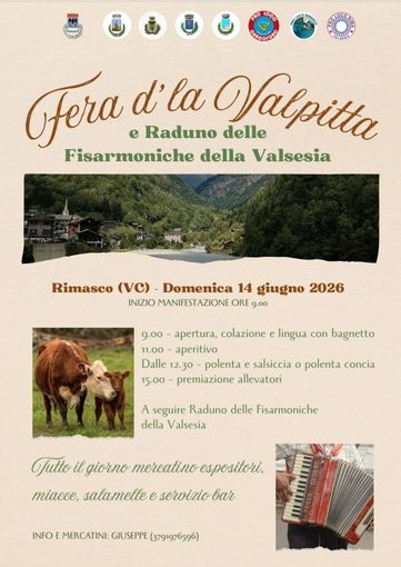 A Rimasco la Fera d’la Valpitta con il raduno delle fisarmoniche della Valsesia