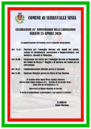 Serravalle Sesia per il 25 Aprile: corteo, commemorazione al Sacrario e funzione a San Martino Serravalle Sesia per il 25 Aprile: corteo, commemorazione al Sacrario e funzione a San Martino